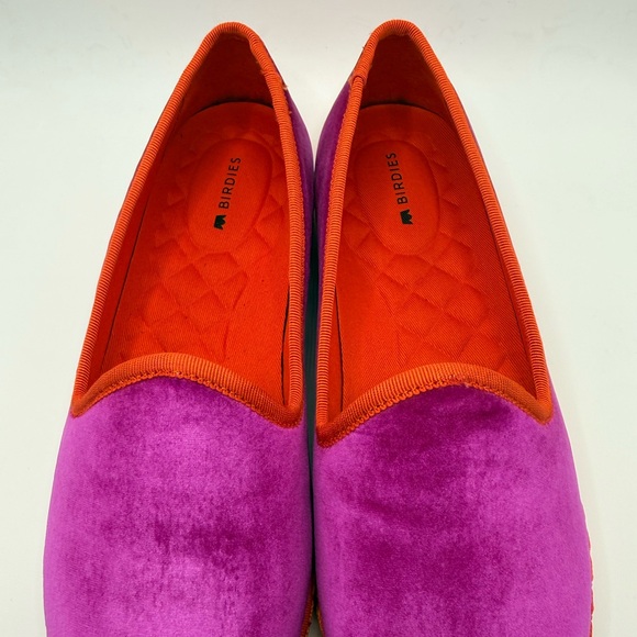 BIRDIES “The Heron” Women’s Hot Pink Velvet Espadrille Loafer Flats Size 6.5 - Picture 4 of 14